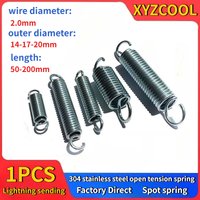 2.0wire Diameter High Temperature Resistant Stainless Steel Tension Spring Double Hook Small Spring High-strength Tension Spring