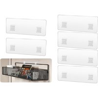6/8Pcs Adhesive Wall Hooks Shower Caddy Adhesive Sticker Hook No Drilling Wall Hooks for Bathroom Kitchen Racks Soap Dish Holder