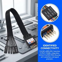 20cm 30cm 50cm 9Pin Header Computer Motherboard Front Extension Cable For PC Motherboard Power Restart Hard Drive