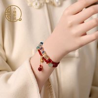 Candy Heart Bracelet Small Crowd High-end Sense Red Lucky Women's Chinese Style Double-layer Hand String for Girlfriends Gifts