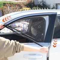 2/4PCS Car Sunshade Anti-mosquito Insulation UV Protective Glass Sunscreen Mesh Auto Side Window Privacy Protection Curtain
