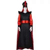 The Arabian Nights Aladdin Jafar Cosplay Costume Aldult Man Woman Halloween Wizard Clothes Suit
