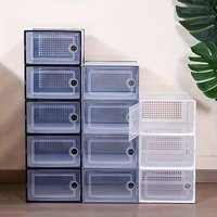 6pcs Thickened Shoe Boxes Sneaker Display and Storage Stackable Shoes Rack Storage Bins for Hats and Clothes Dustproof Organizer
