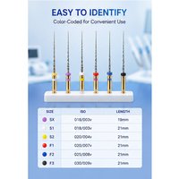 Dental Endodoncia Endo Rotary Files X-Pro Gold Taper SX/S1/S2/F1/F2/F3 Niti Root Canal Engine Tips 21/25/31mm
