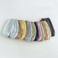 Spring Summer Striped Pants Children's Bloomers Fashion Casual Wear Simple All-match Pants For Boys And Girls Loose Sports Pants