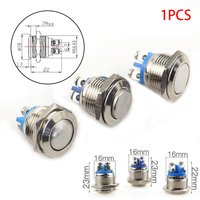 Power Switch Push Button Switch Waterproof 1 Piece Metal Replace Screw Self-reset 16mm 16mm Hole 1pc Accessory