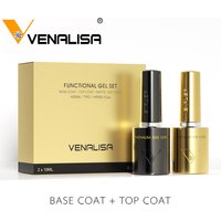 Venalisa 10ml 1/2/3pcs Kit Nail Gel Polish Hema/TPO Free Base Ultra Tempered Long Wear Matte Top Coat Top Gel Varnish UV LED Gel