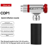 AliExpress TOOPRE CO2 Pump For Bicycle Bike Pump Inflator Aluminum Tire Tube Mini Hand Pump 3/8-24 screw thread and 33/25/16/12/8g gas cylinder