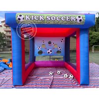 Inflatable Soccer Goal Soccer Kick Shooting Game Portable Inflatable Football/Soccer Gate Target with Blower Soccer for Parties