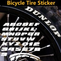 AliExpress NONE Bicycle Tire Letter Number DIY Sticker Reflective Road Mountain Bike Motorcycle Rim Wheel Decal Custom Cycling Decor Accessories