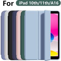 case for iPad 10th 11th generation A16 11 2025, three fold stand protective cover with soft TPU back shell, auto wake-up/sleep