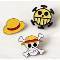 Cartoon Monkey D. Luffy Brooch Creative Skeleton Anime Action Figures Metal Pin Toys Badges Jewelry Accessories Kids Gifts