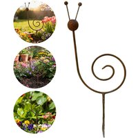 Snail Plant Support Stake Rusted Iron Metal Craft Vintage Garden Decoration Spiral Art for Outdoor Flower Pot