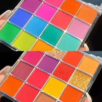 16 Colors Eye Shadow Palette Waterproof Shimmer Matte Sequin Eyeshadow Long Lasting Bright Color Pigmented Glitter Eyes Makeup