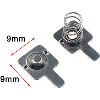 10pair/ 9x9mm Square Replacement Metal Batteries Spring Contact Plate Silver For AA AAA Battery case