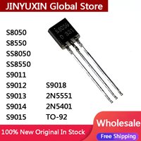 100Pcs New Original S8050 S8550 SS8050 SS8550 S9011 S9012 S9013 S9014 S9015 S9018 2N5551 2N5401 TO-92 IC Chip In Stock Wholesale