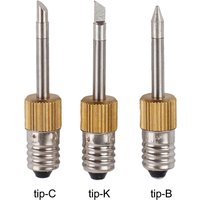 1/3pc E10 Interface Soldering Iron Tip Welding Tips USB Soldering Tip Set B C K Type Welding Head Soldering Tool Branding Iron