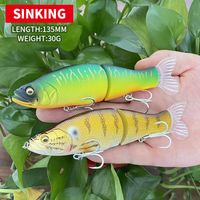 Big Fishing Lure Glide Bait 135mm 30g Multi Jointed Swimbait for Pike Salmon Walleye Bass Sea Fishing Hard Bait Wobblers Tackle