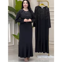 Muslim Abaya Women Long Dress Diamonds Arab Kaftan Party Long Dresses Maxi Robe Jalabiya Vestidos Largos Ramadan Morocco Dubai