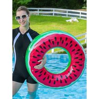1PC Watermelon Swimming Ring, PVC Inflatable Swimming Ring for Outdoor Sports, Beach, Pool Party