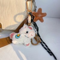 Bag Pendant Creative Bag Weaving Rope Keychain Nylon Lanyard Plush Horse For Women Charm Gifts