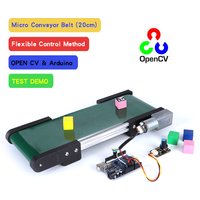 OpenCV Conveyor 320mm Mini Conveyor PU Belt Vending Machine DC Track Cargo Lane Automatic Conveyor Belt Automated learning