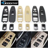 Black Beige Carbon LHD RHD Car Interior Door Window Switch Panel Cover Replacement For BMW 1 3 4 Series F20 F30 F31 F34 F35 F36