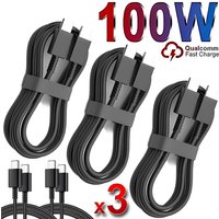 3Pcs PD 100W USB Type C Cable for Samsung Galaxy S26 S25 S24 S23 Ultra Note 10 5G A53 A54 Super Fast Charging USB C Data Cable