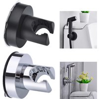 ABS Fixed Handheld Shower Holder Bracket Wall Mounted Chrome/Brushed/Black Bidet Sprayer Holder Reusable Sprayer Bracket