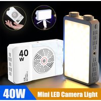 40W LED Camera Light Portable 2500K-9000K Bi-Color 4400mAh Video Lamp Pocket Mini Fill Light Outdoor Photography LED Lighting