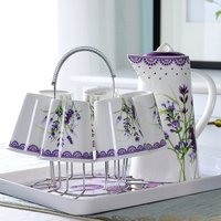 9pcs/set, bone china coffee kettle with cups, teapot ceramic espresso cup, coffee pitcher, pour over, wedding favors and gifts
