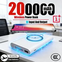 Oneplus Magnetic Power Bank Super Thin Wireless 200000mah High Capacity Backup Battery Two-way Fast Charger For iPhone Xiaomi