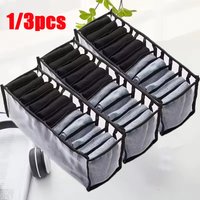 11Grids Socks Organization Storage Box Foldable Underwear Storage Box Polyester Drawer Cabinet Mesh Socks Storage Sorting Box