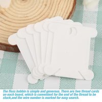 Zxiixz 50PCS/Set Plastic Bobbins Floss Set Spool Thread Card Embroidery Floss DIY Stitch Organizer Holder Sewing Tools