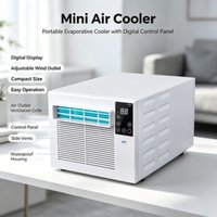 110V 220V Portable Mini Air Conditioner Dual Desktop Cooling Fridge For Mosquito Net Space Pet Small Area Temperature Adjustment