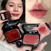 Water Gloss Lipstick Cream Rose Red Multi-Use Cheek & Lip Tint Easy to Apply Hydrating Highlighter Contouring Blush Rouge Makeup