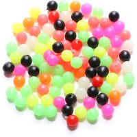 100Pcs Mixed Color Fishing Beads Hard Plastic Round Floating Fishing Beads for Lure Spinners Sabiki DIY 4/5/6/7/8/10/12mm