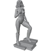 1/24/12/6 Desk ornament,Female Warrior Resin Model Kits GK Miniature 3D Printed Gray Model Figurine DIY Doll Model Unpainted