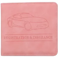 Car Document PU Leather Card Holder Driver's License, Registration & Insurance Card Wallet, Ideal for Glove Box Storage