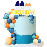 Balls Cake Toppers Blue Orange Birthday Cake Decorations for Baby Shower Birthday Cake Decorating (blue dog)