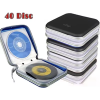 40 Capacity Compression CD Package Portable Zipper DVD CD Holder Organizer Case CD DVD Storage Sleeve Wallet Album Carrying Case