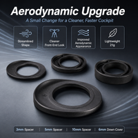 Aerodynamic Bicycle Headset Spacer Kit 1-1/8" 28.6mm Carbon Nylon Fork Spacer Set 3mm 5mm 6mm 10mm MTB Road Gravel Bike Parts 21
