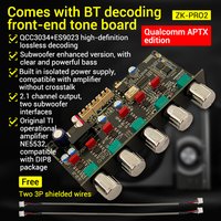 DC 12-26V ZK-PRO2 Fever Pre Stage Tone Board 2.1 Channel Subwoofer with Qualcomm Bluetooth Decoding QCC3034+ES9023