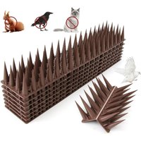 10/20Pcs New Bird Repellent Mat Fence Wall Spikes Bird Spikes Burglar Anti Cat Climb Anti-Bird Deterrent Spikes Straps