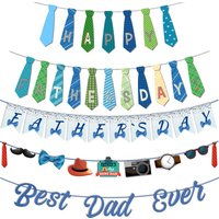 Happy Father's Day Krawattenbanner, Schnurrbarthut, bestes Papa-Muster, Pull-Flaggenbanner, Vatertagsfeier, hängende Hintergründe, Dekorationen