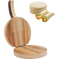 Wooden Tortilla Press, Presser Skin Wrapper Gadgets for Tortillero Tortillera Manual Corn Sugar Pancake Ravioli Pizza Kitchen
