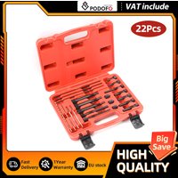 Podofo 22-teiliges Glühkerzen-Entfernungswerkzeug-Set Extraktor-Set für M8 M10 Glühkerzen-Elektroden Kfz-Kleinmotor-Reparaturwerkzeug