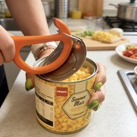 Non-Slip Handle Manual Can Opener Durable Plastic Safe Easy Grip Kitchen Gadget Portable Handheld Tin Opener For Daily Cooking