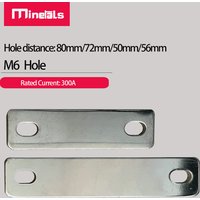 Copper Busbar 72mm 50mm 56mm 80mm Hole Distance M6 Bus Bar Battery Connector For 100AH 280AH 310AH 320AH LiFePo4 Current 300A