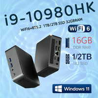 New PC Mini Intel Core i9 10980HK 16GB RAM M.2 SSD Gaming PC Computer Windows 11 Pro WiFi 6 BT5.2 UHD Gamer Desktop PC